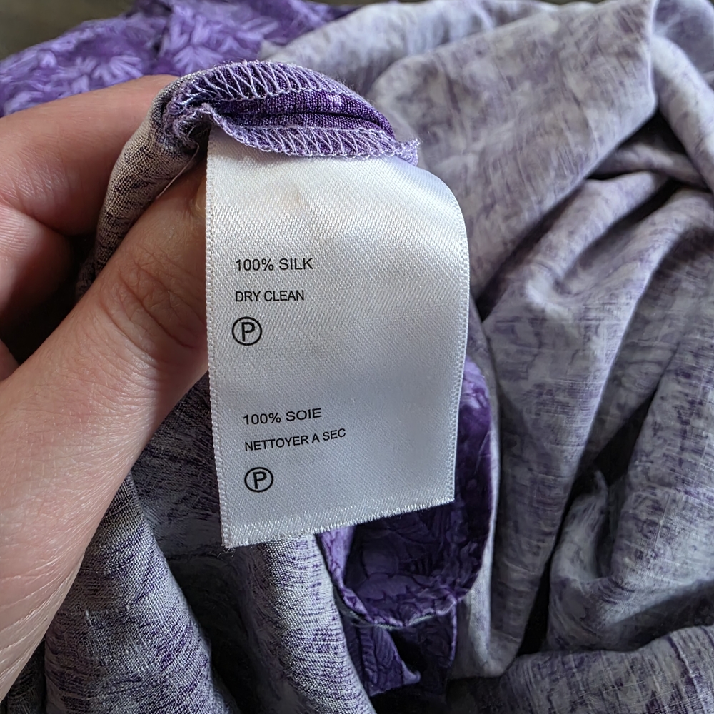Tommy Bahama 100% Silk Purple Hawaian U Of W Huskies Print Men's Shirt - Picture 8 of 11